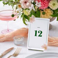 Retro Bloom Table Numbers Scottish Green Signature