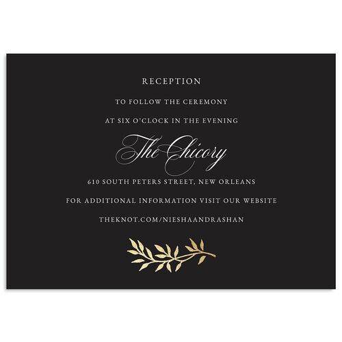 Formal Crest Wedding Enclosure Cards Gold Licorice Signature Standard