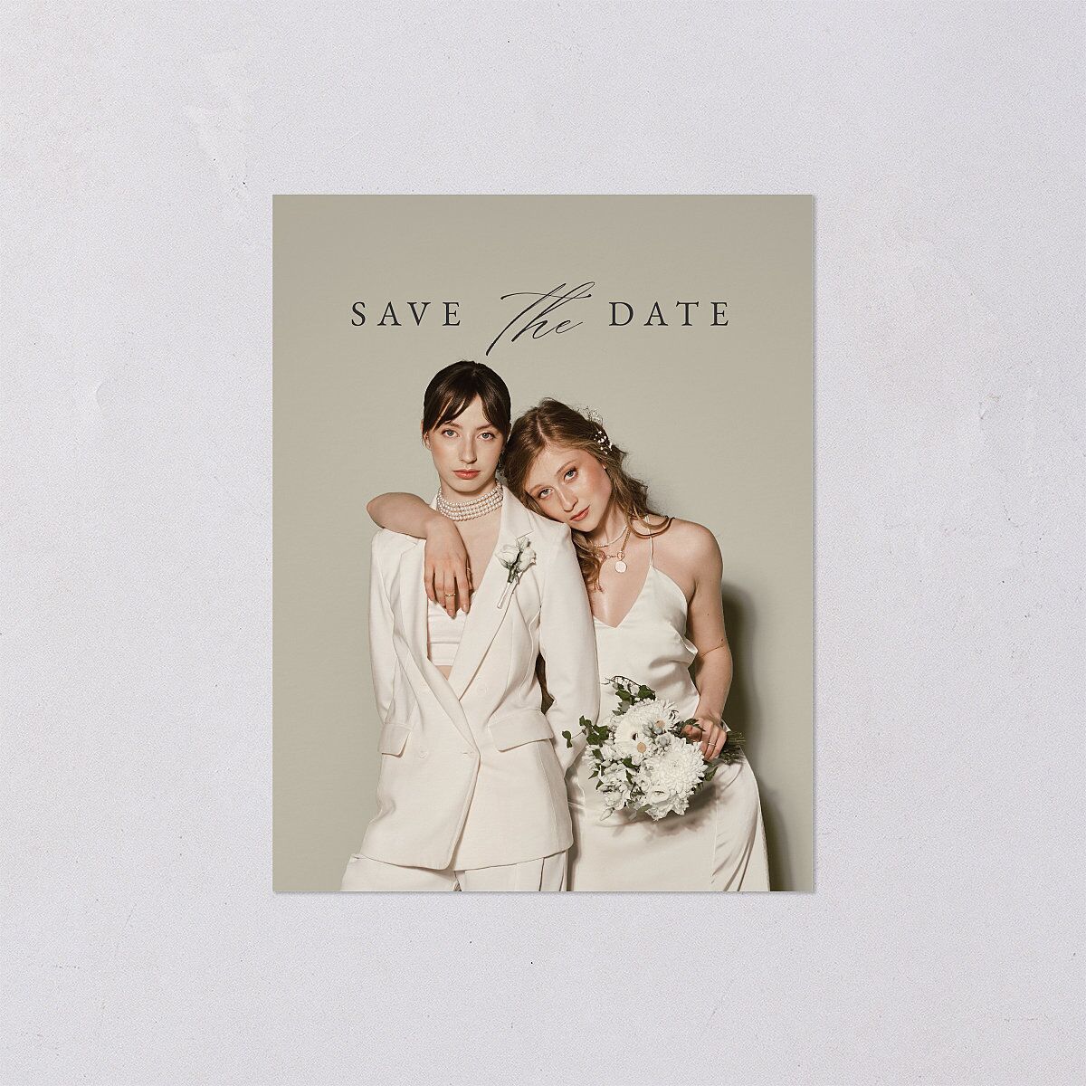 Illustrated Vines Save the Date Petite Cards — view 2