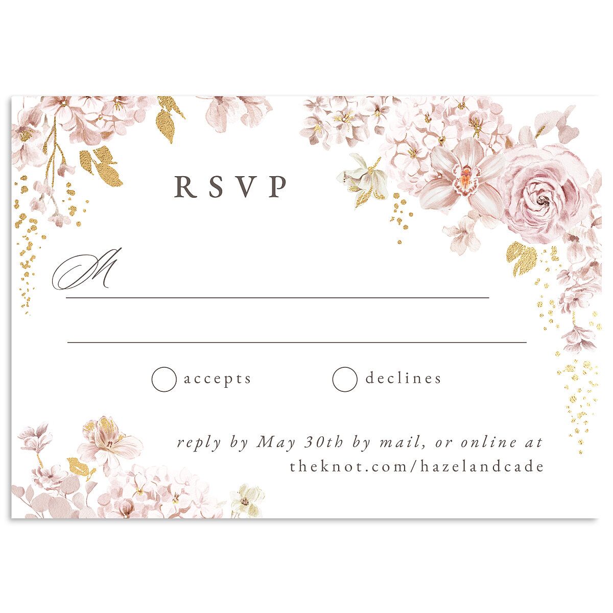 Luxury Floral Wedding Response Cards