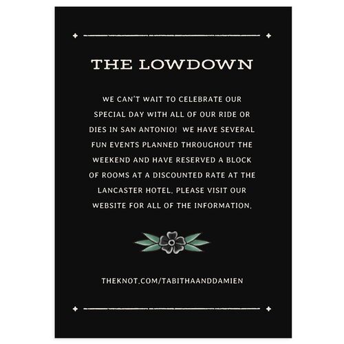Til Death Tattoos Wedding Enclosure Cards Midnight Signature Standard