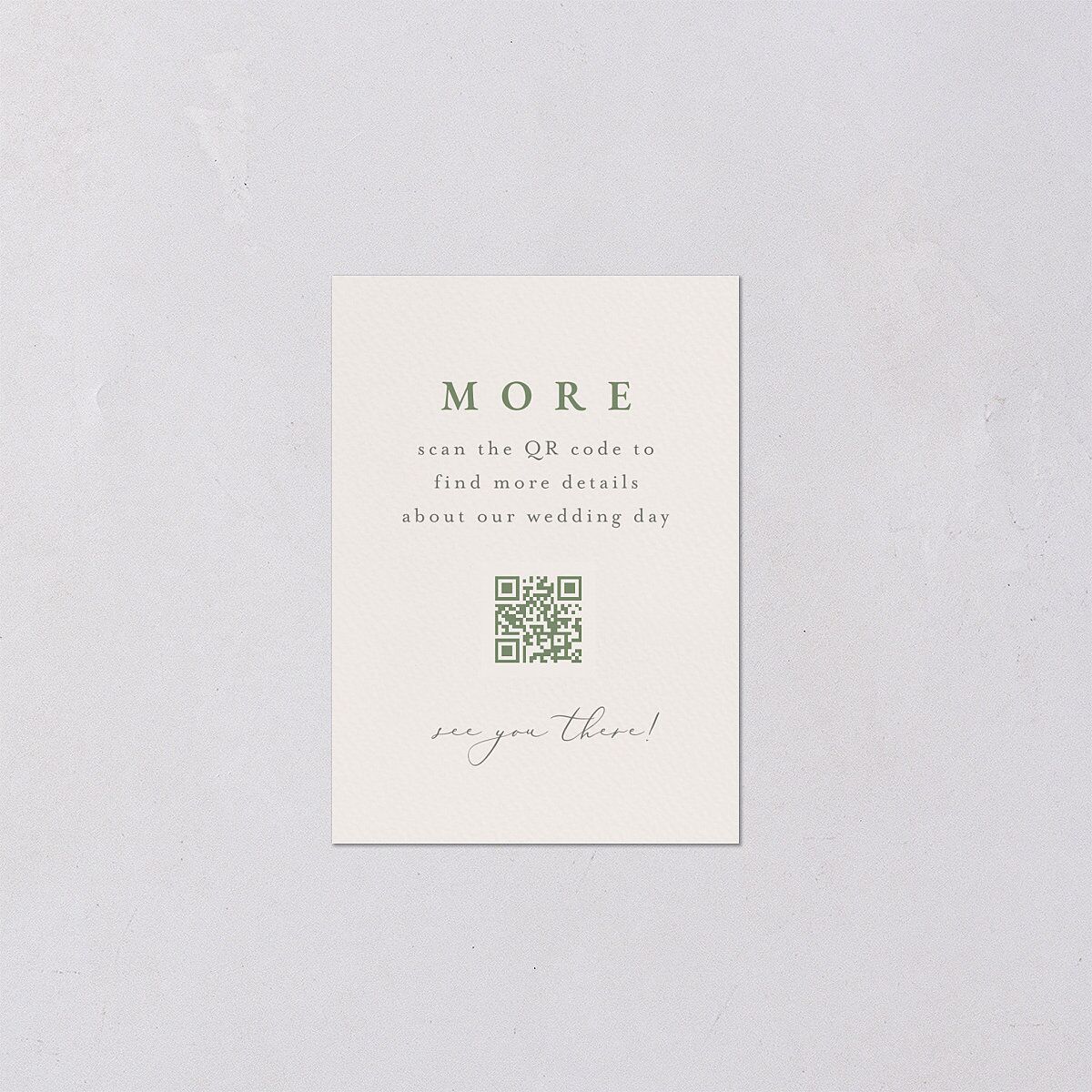 Graceful Botanical Foil QR Code RSVP Cards Greenery Signature Standard