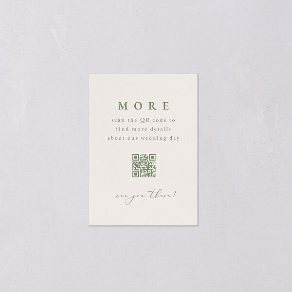 Graceful Botanical Foil QR Code RSVP Cards Greenery Signature Standard