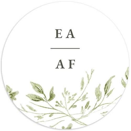 Timeless Floral Wedding Stickers Thyme Circle