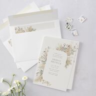 Ethereal Pampas Bridal Shower Invitations Thyme Signature Blank