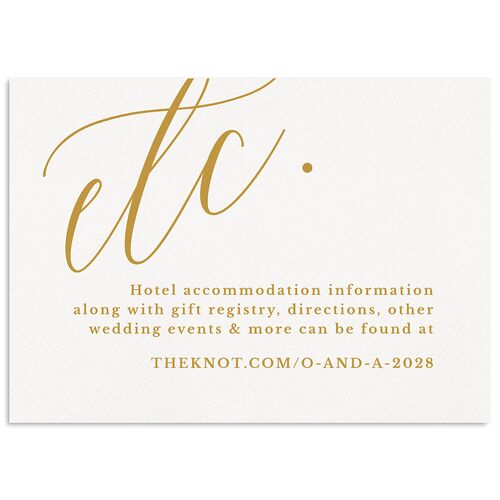 At Last Wedding Enclosure Cards Marigold Signature Standard