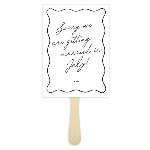 Hand Drawn Wavy Border Fan Programs Pure White Signature Standard