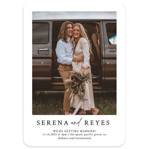 Captured Love Wedding Invitations Pure White Signature Blank No Rounded