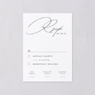 Simply Classic Wedding Response Cards Charcoal Signature Standard