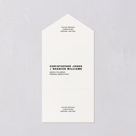 Cinematic Love Story All-in-One Wedding Invitations Pure White Signature Light Both Recipient and Return Addresses No