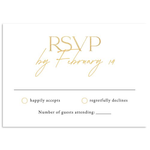Ankara Print Wedding Response Cards Gold Licorice Signature Standard