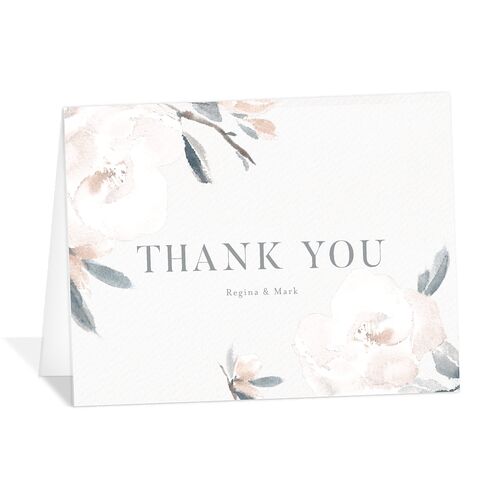Elegant Garden Thank You Cards Dusty Blue