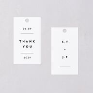 Simply Modern Favor Gift Tags Pure White Signature