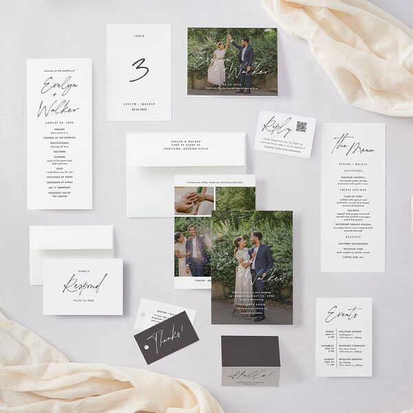 Picture This Photo Wedding Invitations Medieval Grey Signature Blank No Standard