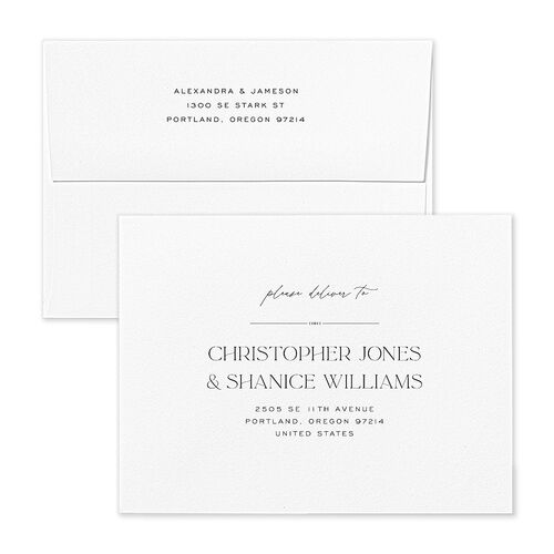 Written In The Stars Thank You Card Envelopes Blue Midnight Return Address Signature Standard