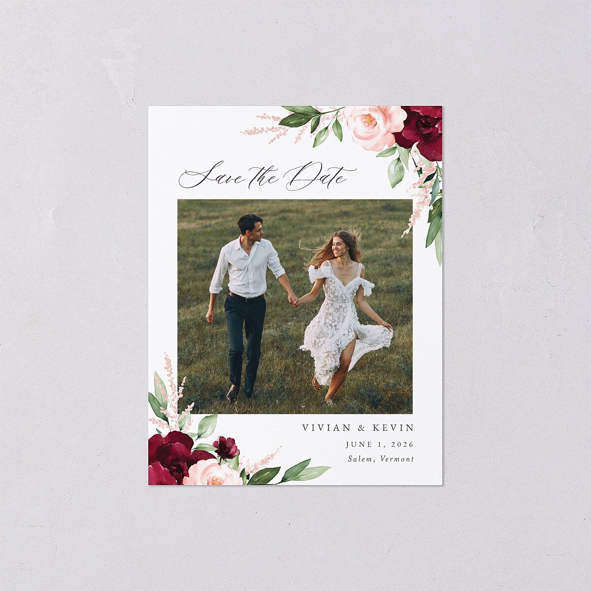 Beloved Floral Save the Date Petite Cards — view 2