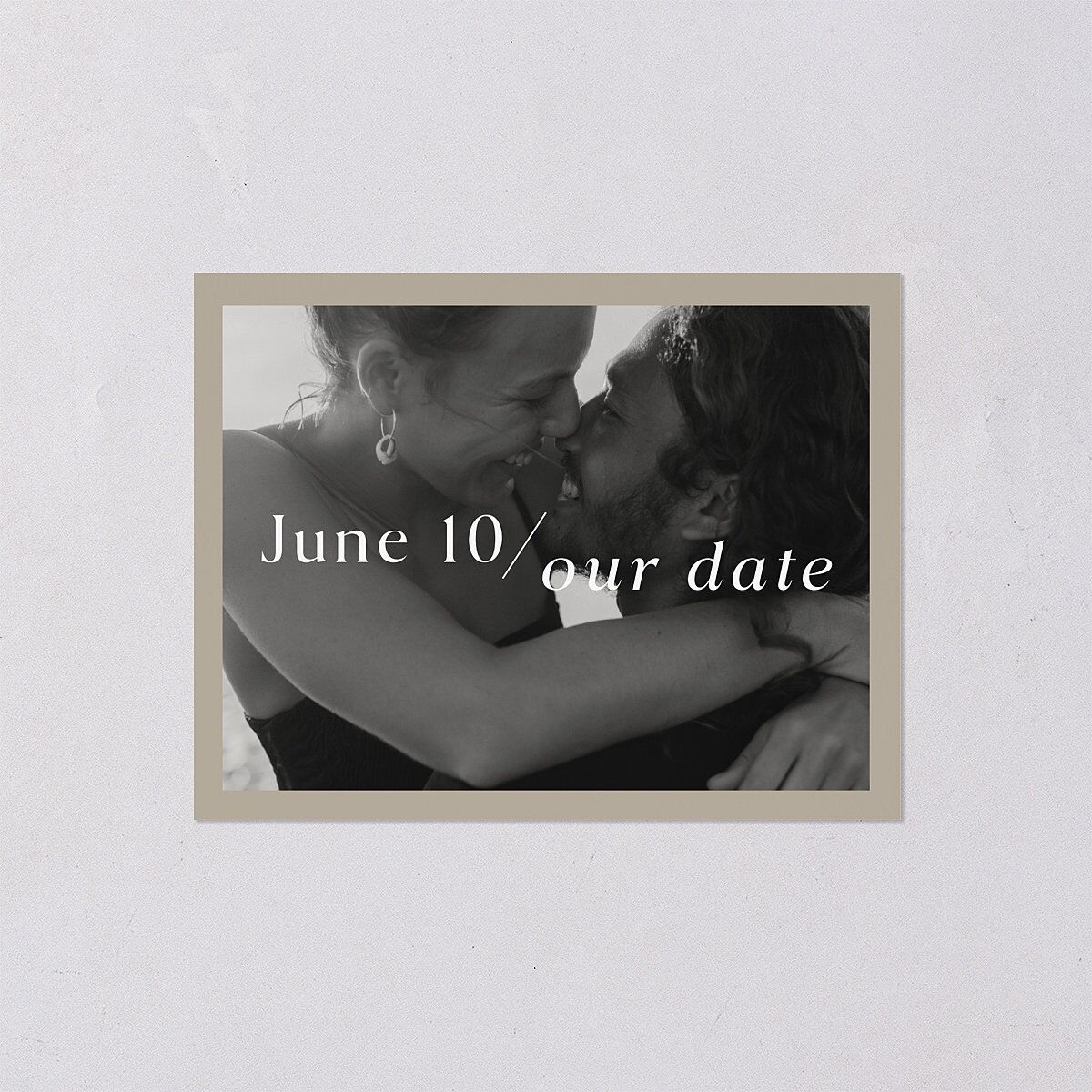 You and Me Save the Date Petite Cards Fawn Signature smooth Blank No Standard