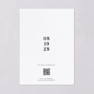 Portrait Gallery Save the Date Cards Pure White Signature smooth Blank No Standard