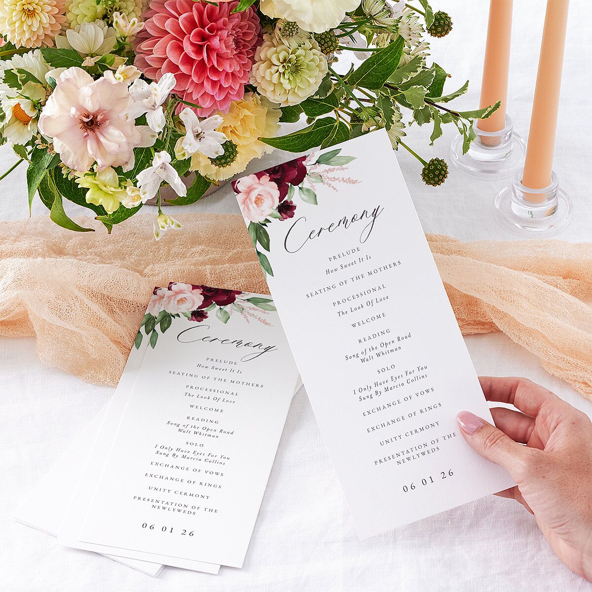 Beloved Floral Wedding Programs — view 3