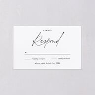 Picture This Photo All-in-One Wedding Invitations Medieval Grey Signature Light Both Recipient and Return Addresses No