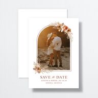 Boho Photo Save the Date Cards Copper Signature smooth No