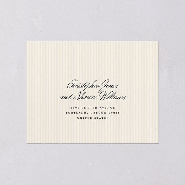 Vintage Lace All-in-One Wedding Invitations Burgundy Signature Light Both Recipient and Return Addresses No