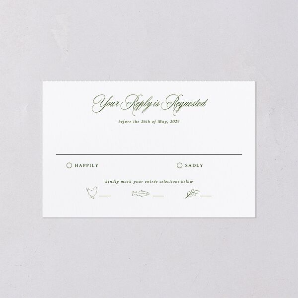 Your Own Classic Italian Venue All-in-One Wedding Invitations Dark Camo Signature Light Both Recipient and Return Addresses No