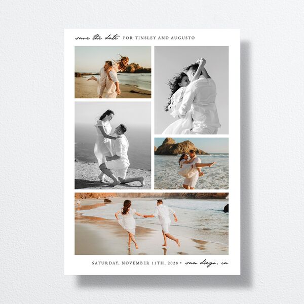 Romantic Gallery Save the Date Cards Pure White Signature smooth No