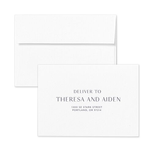 Simply Refined Photo Response Card Envelopes White Ice Blue Return Address Signature Standard