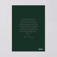 Pinecone Frame Holiday Cards Dark Green Signature Blank