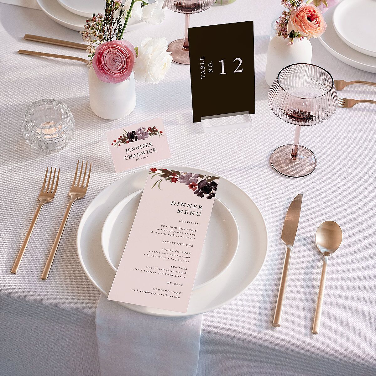 Autumn Romance Menus Chocolate Signature