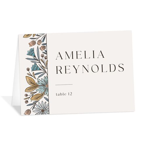 Timeless Wildflowers Place Cards Shell Pink Recycled