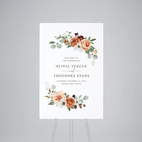Eucalyptus Bouquet Standard Welcome Sign Large Terracotta Standard Indoor Foam Core L Welcome