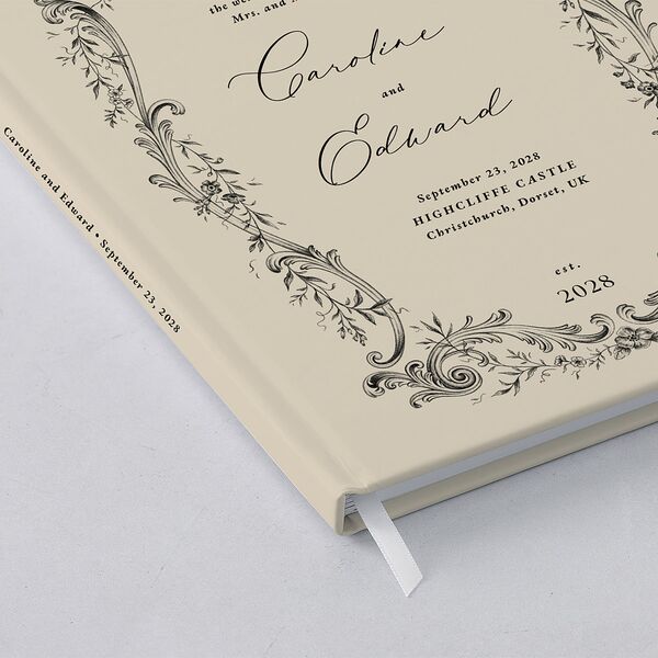 Antique Victorian Botanical Guest Books Sand