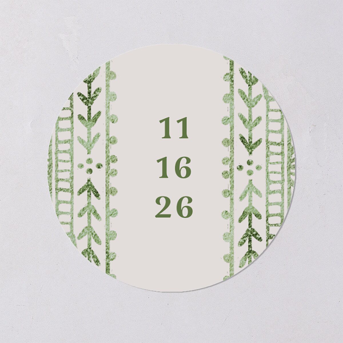 Indian Painted Henna Wedding Stickers Scottish Green Circle