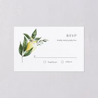 Botanical Lemon All-in-One Wedding Invitations Buttercup Signature Light Both Recipient and Return Addresses No