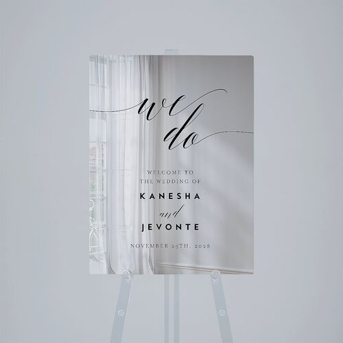 We Do Mirrored Acrylic welcome sign medium Midnight Mirrored Acrylic M Welcome Standard