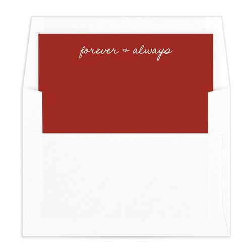 Dainty Bow Envelope Liners Maroon Standard