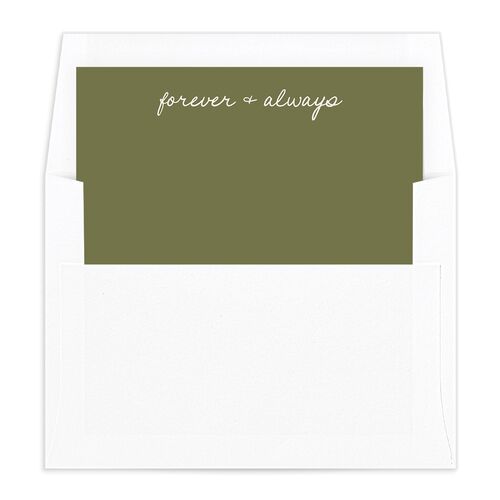 Dainty Bow Envelope Liners Peridot Standard