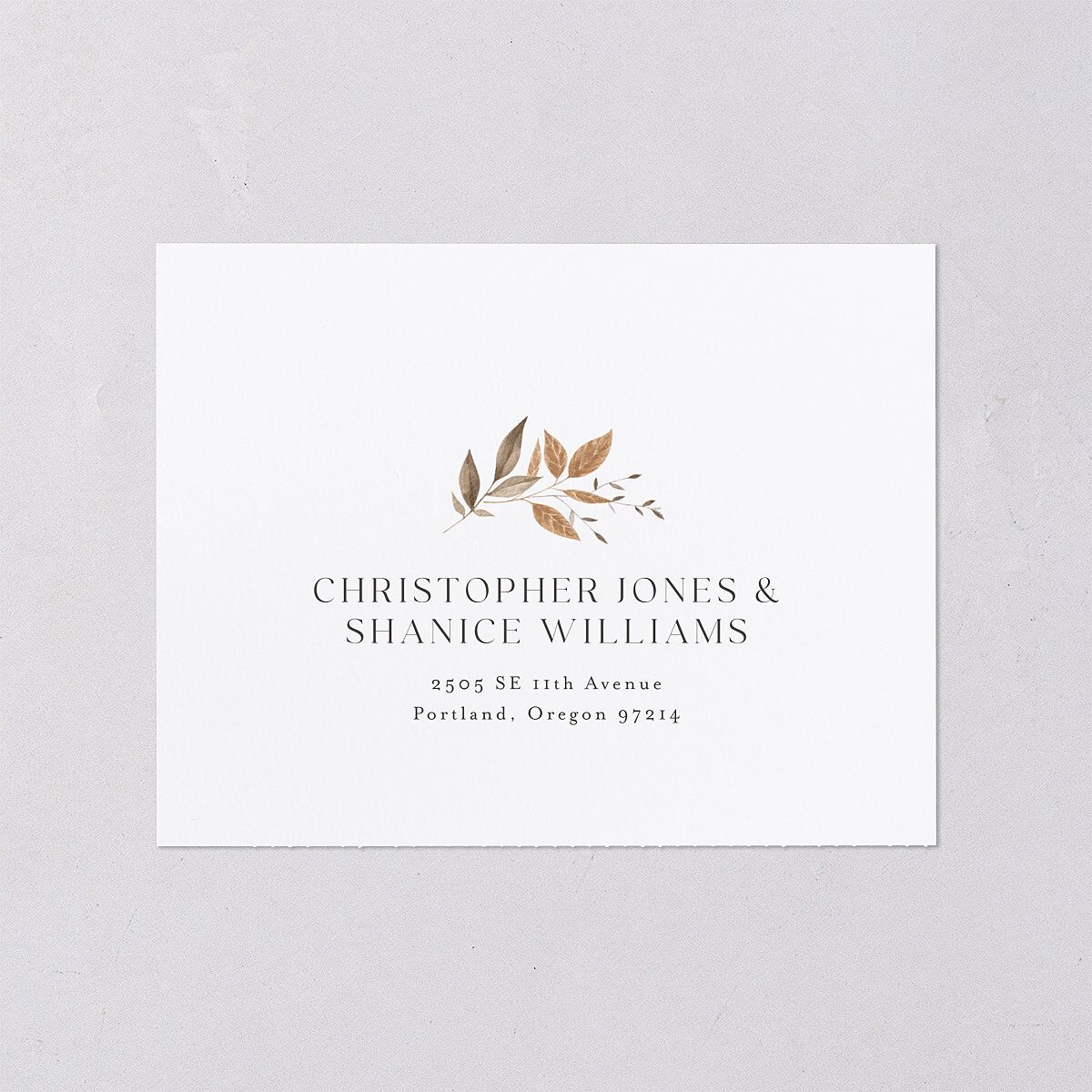 Leafy Rustic Monogram All-in-One Wedding Invitations — view 5