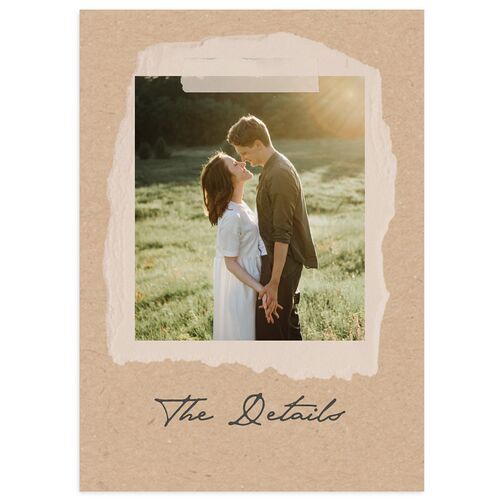 Scrapbook Photo Wedding Event Detail Cards Tan Signature Standard