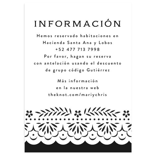 Papel Picado De Mexico Wedding Enclosure Cards Charcoal Signature Standard