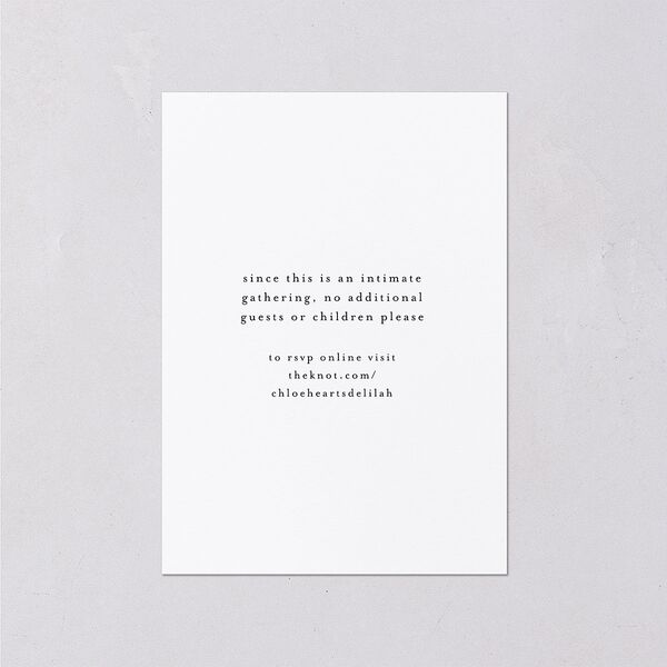 Dainty Heart Foil Wedding Response Cards Pure White Gold Signature Standard