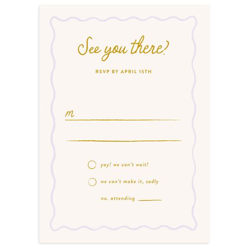 Eclectic Painted Stripes Wedding Response Cards Umber Signature Standard