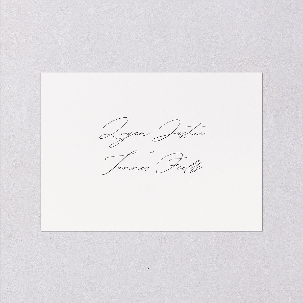 Romantic Minimal Wedding Response Cards Snow Signature
