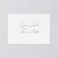Romantic Minimal Wedding Response Cards Snow Signature