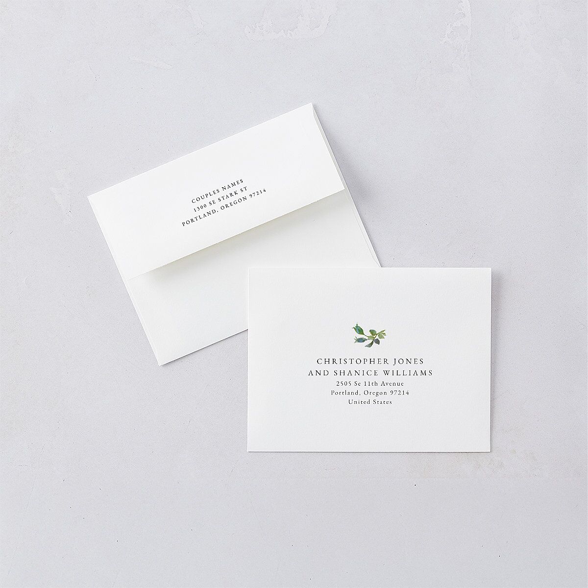 Minimal Floral Thank You Cards Ocean Signature