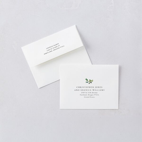 Minimal Floral Thank You Cards Ocean Signature
