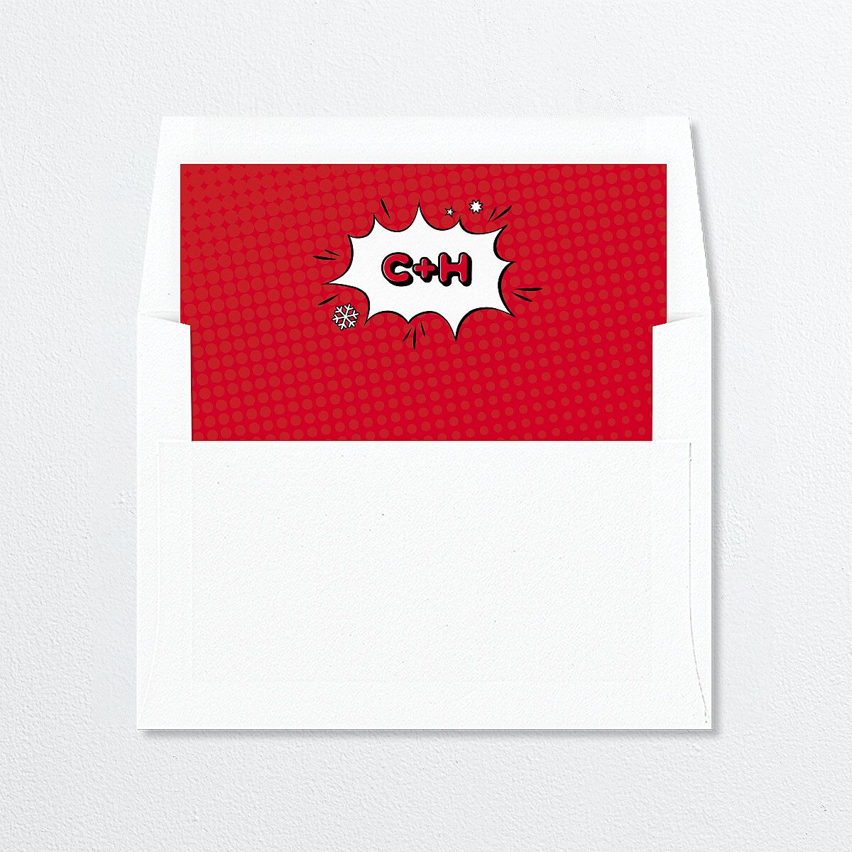 Comic Book Holiday Envelope Liners Ruby Standard