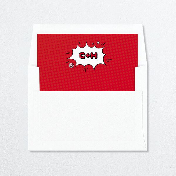 Comic Book Holiday Envelope Liners Ruby Standard